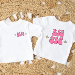 Big/Lil Bro & Sis kids Personalised White T-Shirts girls dresses outlet