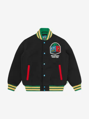 Billionaire Boys Club Boys Robot Varsity Jacke in Schwarz