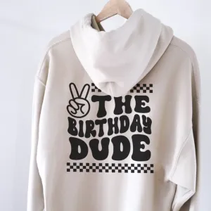 Birthday Dude Front & Back Graphic Kids Hoodie boys clothes cheap sale