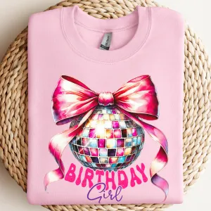 Birthday Girl Coquette Disco Ball Sweatshirt girls clothes cheap
