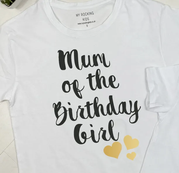 Birthday Girl Matching Mum & Daughter White Tees (MRK X)