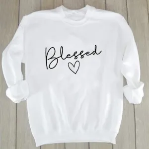 Blessed Heart Sweatshirt (MRK X) mum blouses clearance