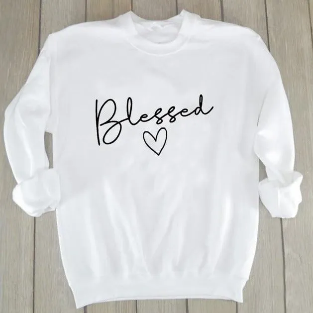 Blessed Heart Sweatshirt (MRK X) mum blouses clearance