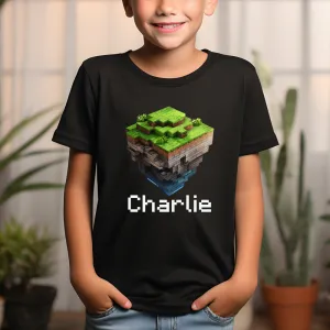 Block Crafter Personalised T-Shirt boys clothes cheap sale