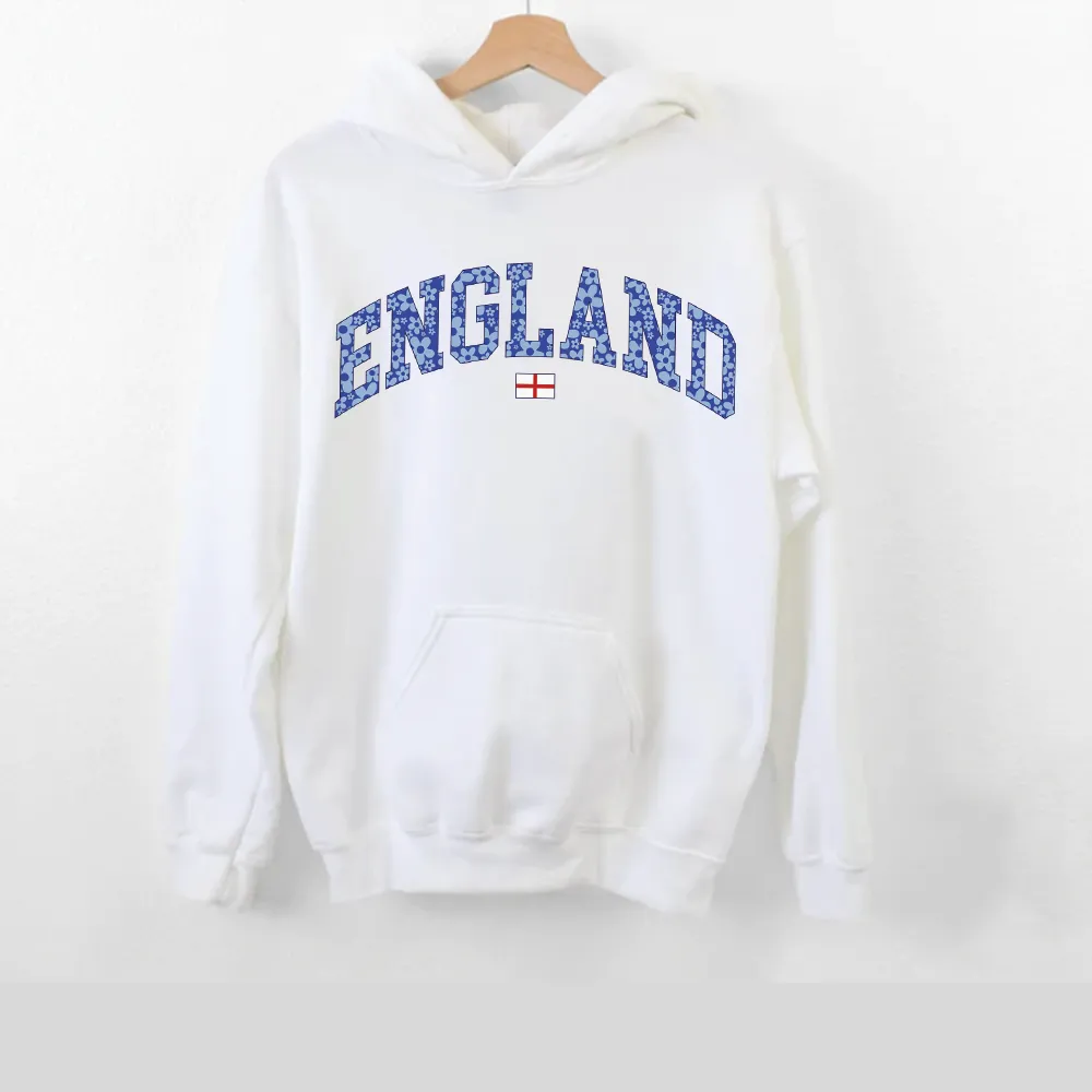 Blue Floral England Hoodie girls skirts clearance
