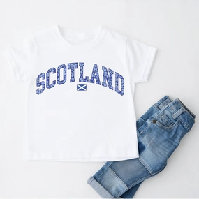 Blue Floral Scotland White T-shirt girls jeans best deals