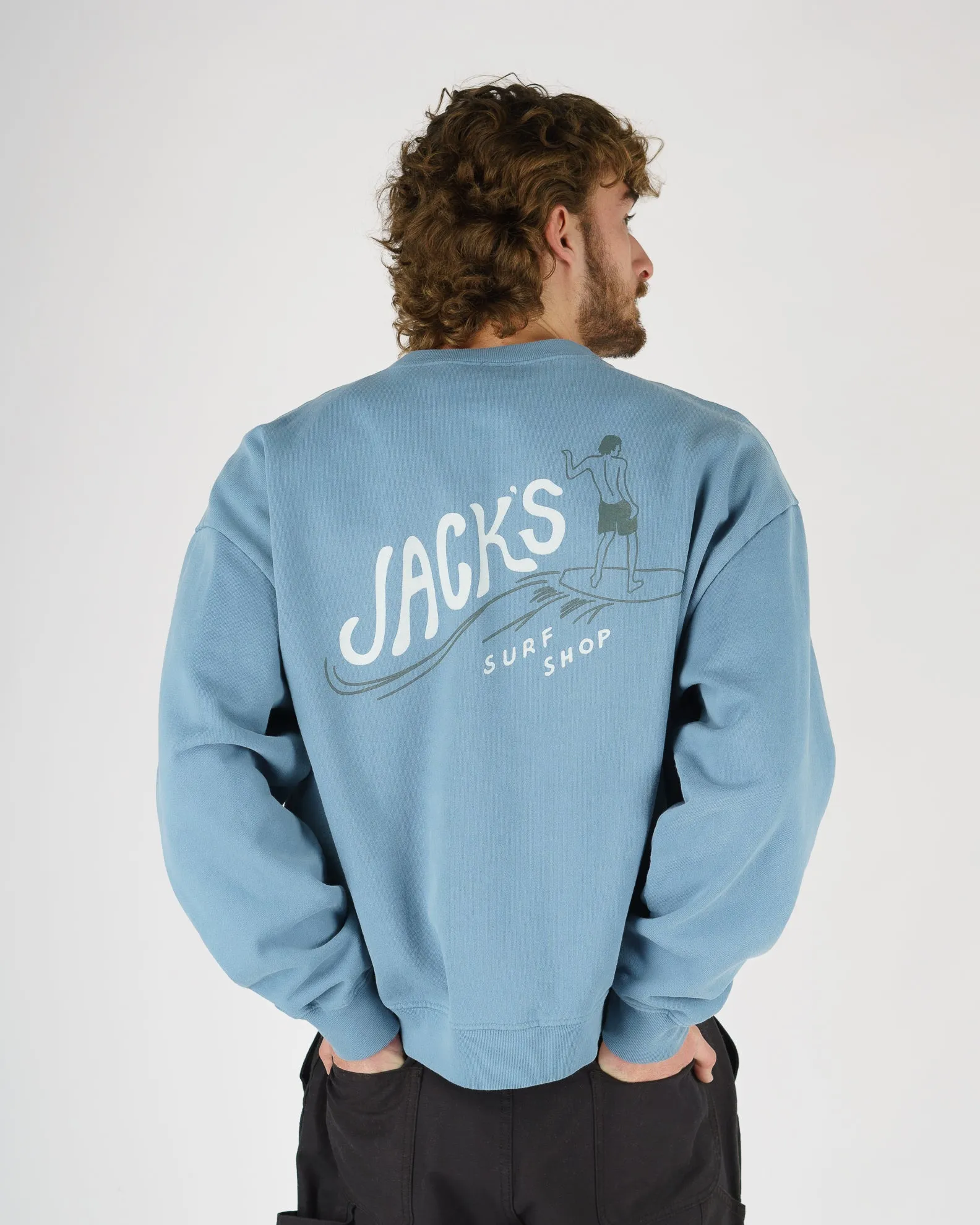 Bobber Heavyweight Crewneck - Blau