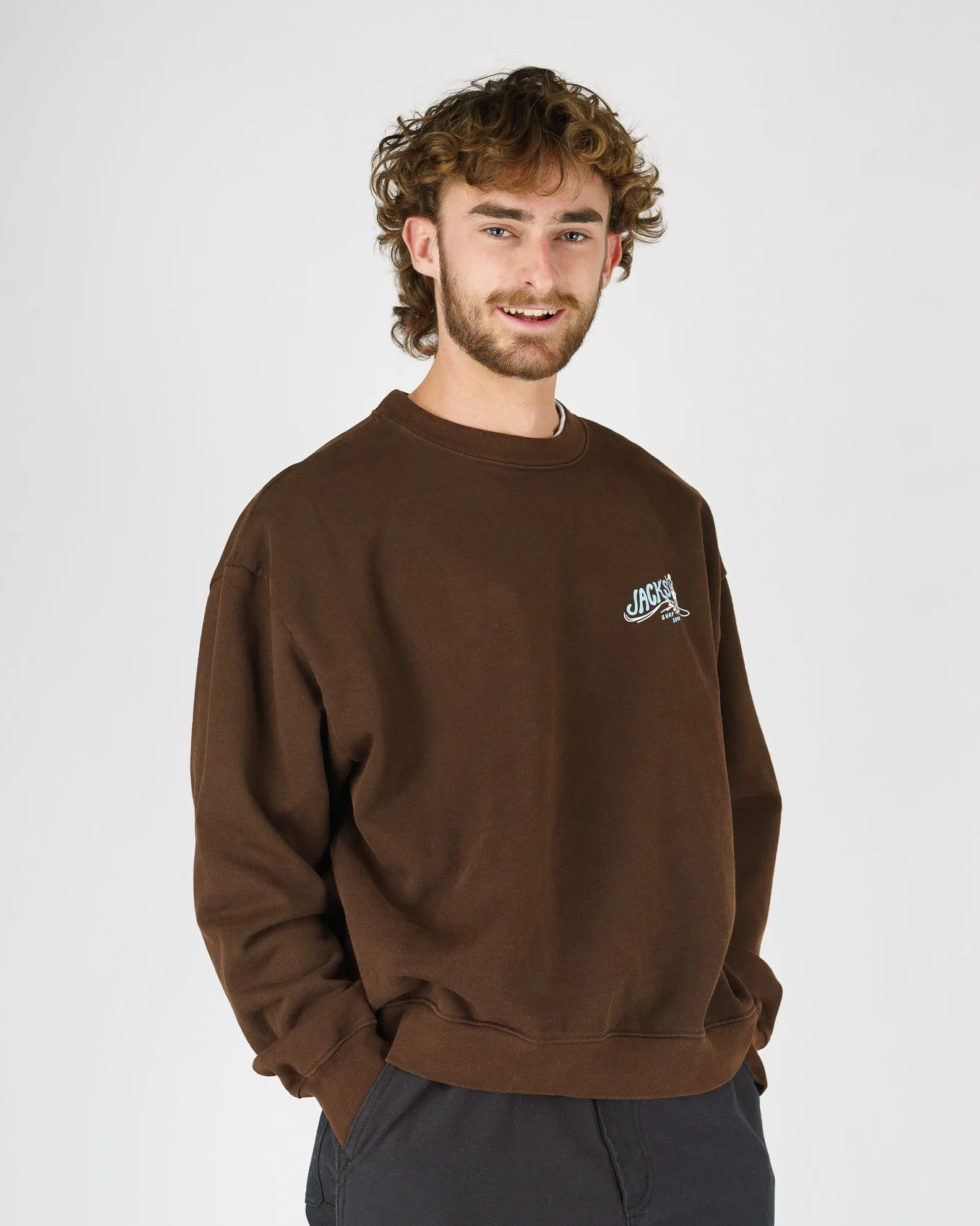 Bobber Heavyweight Crewneck - Braun