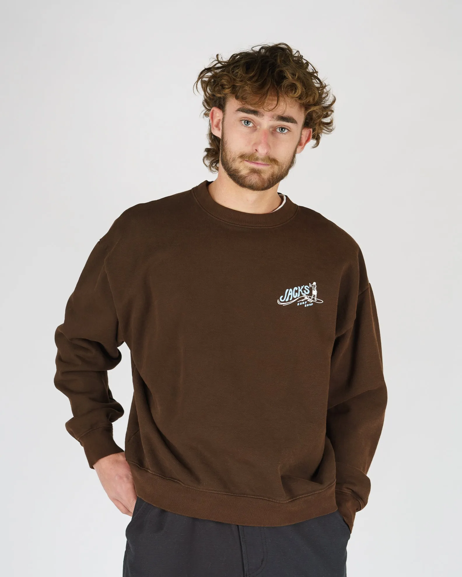 Bobber Heavyweight Crewneck - Braun