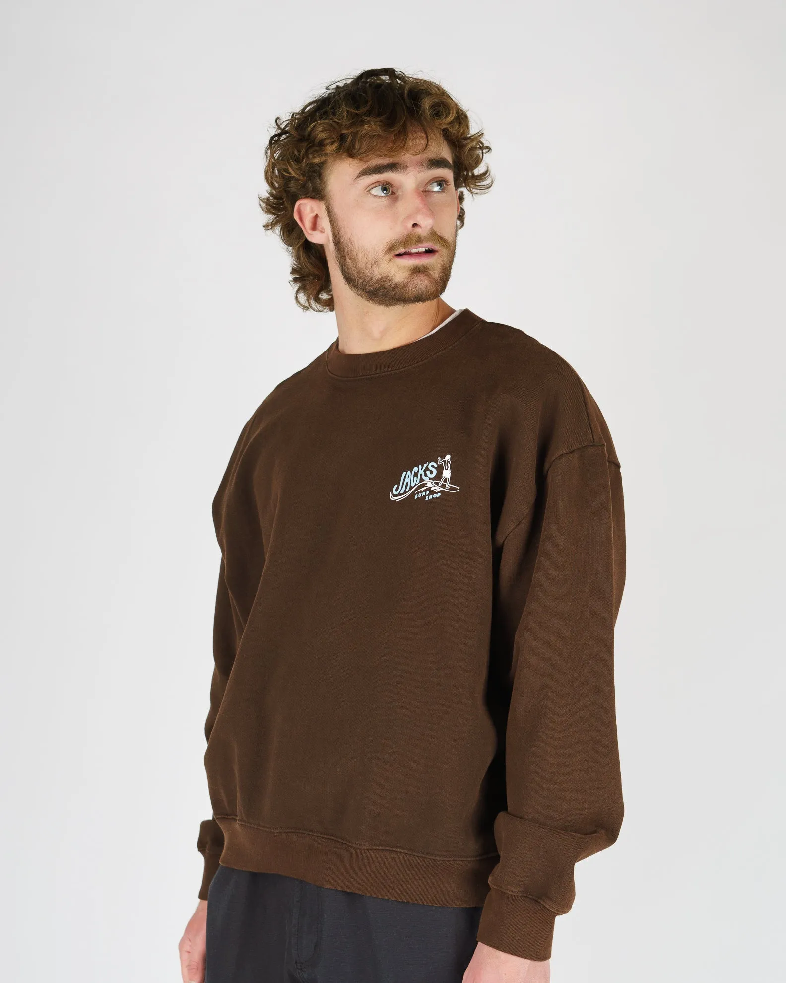 Bobber Heavyweight Crewneck - Braun
