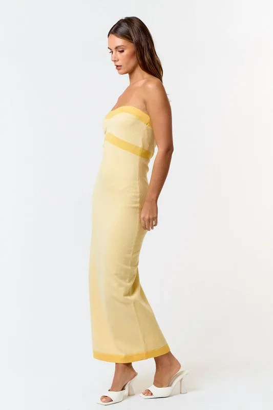 Bold Borderline Tube Maxi Dress - Medium