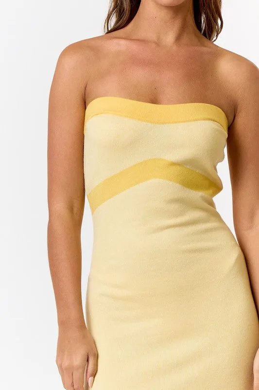 Bold Borderline Tube Maxi Dress - Medium