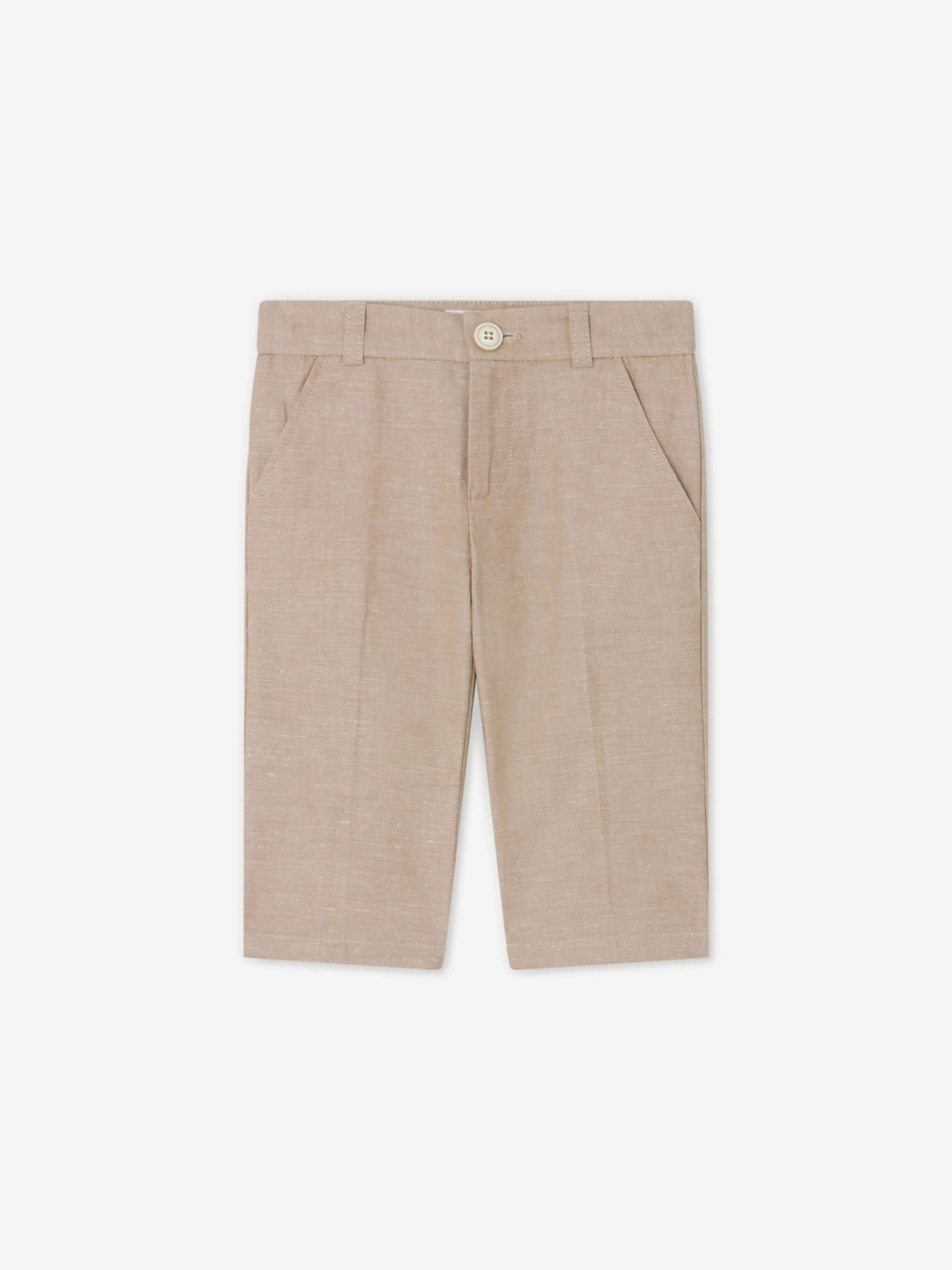 Bonpoint Baby Boys Leinen Decibel Anzug Hose in Braun