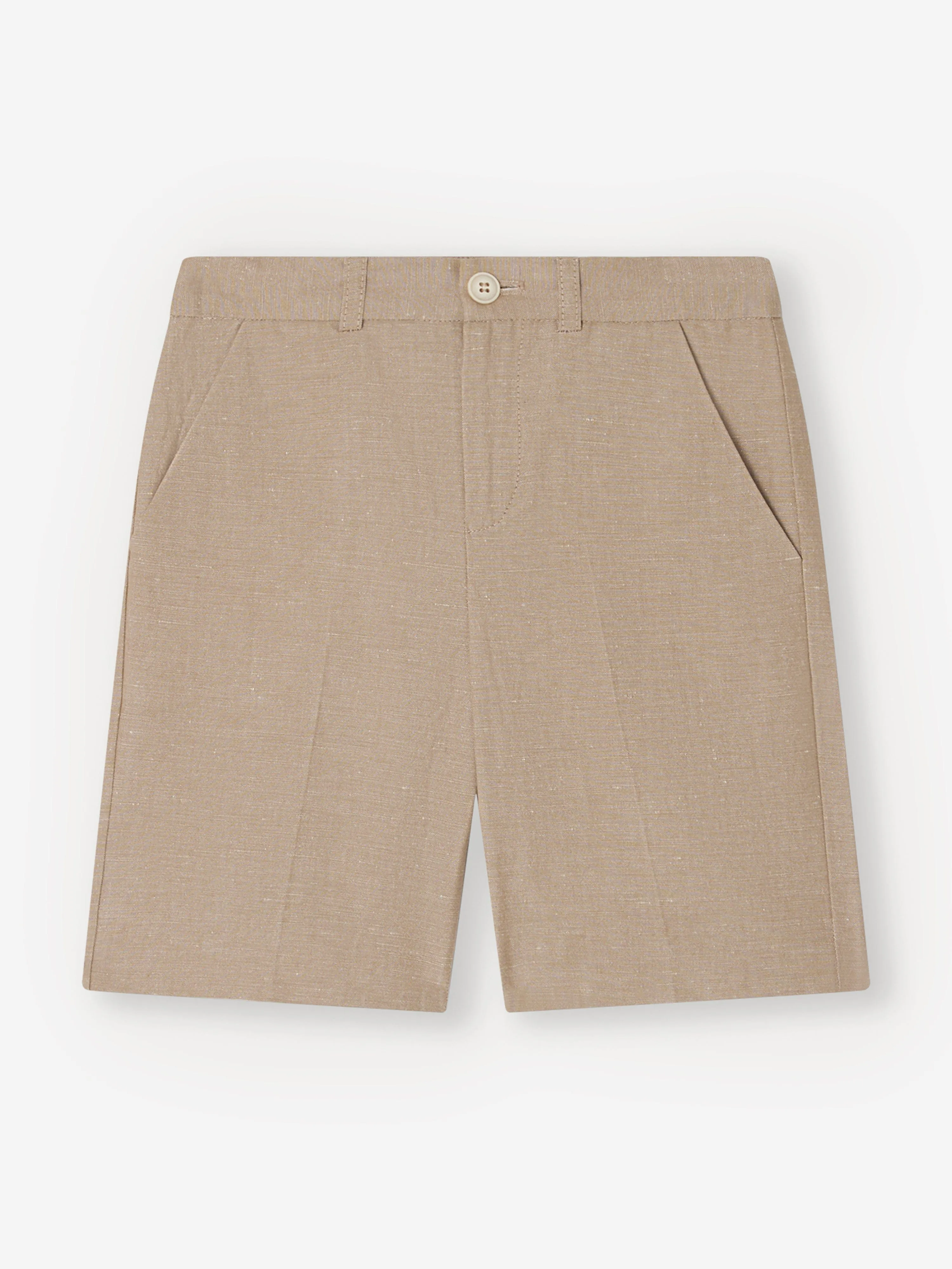 Bonpoint Jungen Leinen Calvin Shorts in Braun