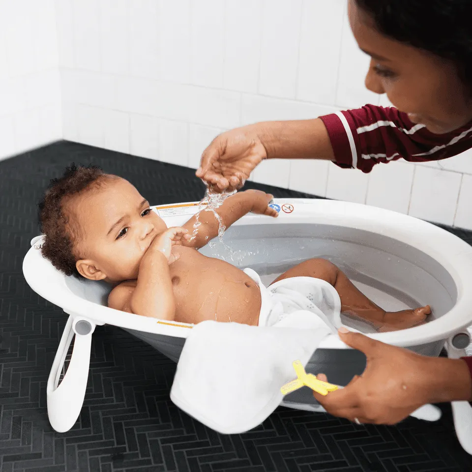 Boon Naked 2-Positionen zusammenklappbare Badewanne für Babys und Kinder Boon