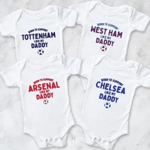 Born To Support Football White Baby Vest cheap baby clothes online