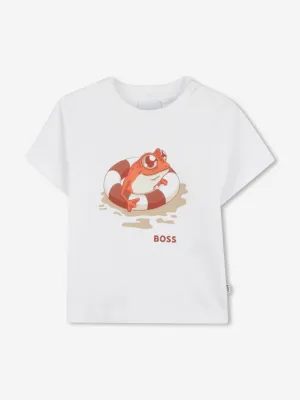 BOSS Baby Boys Illustriertes T-Shirt in Weiß