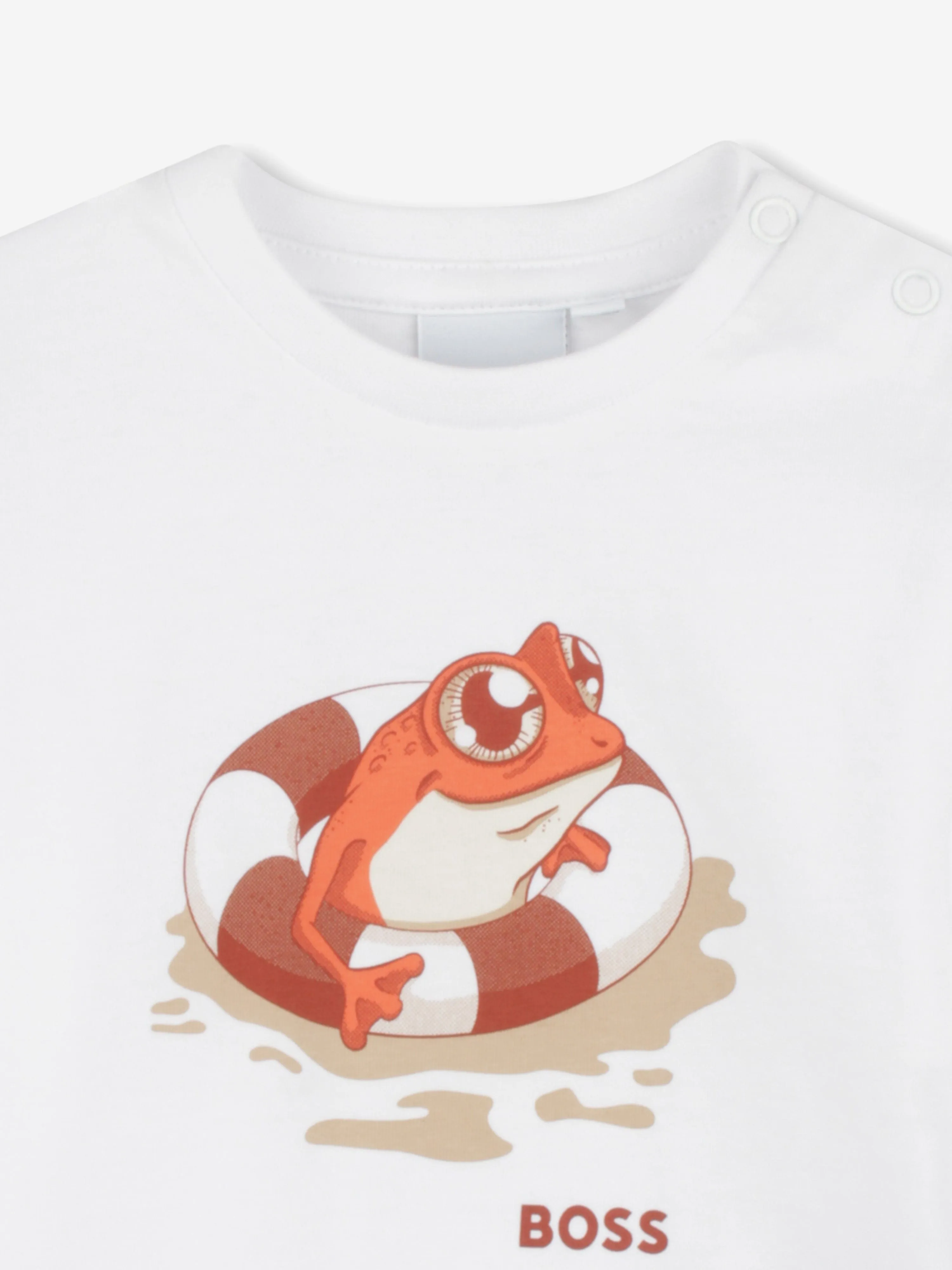 BOSS Baby Boys Illustriertes T-Shirt in Weiß