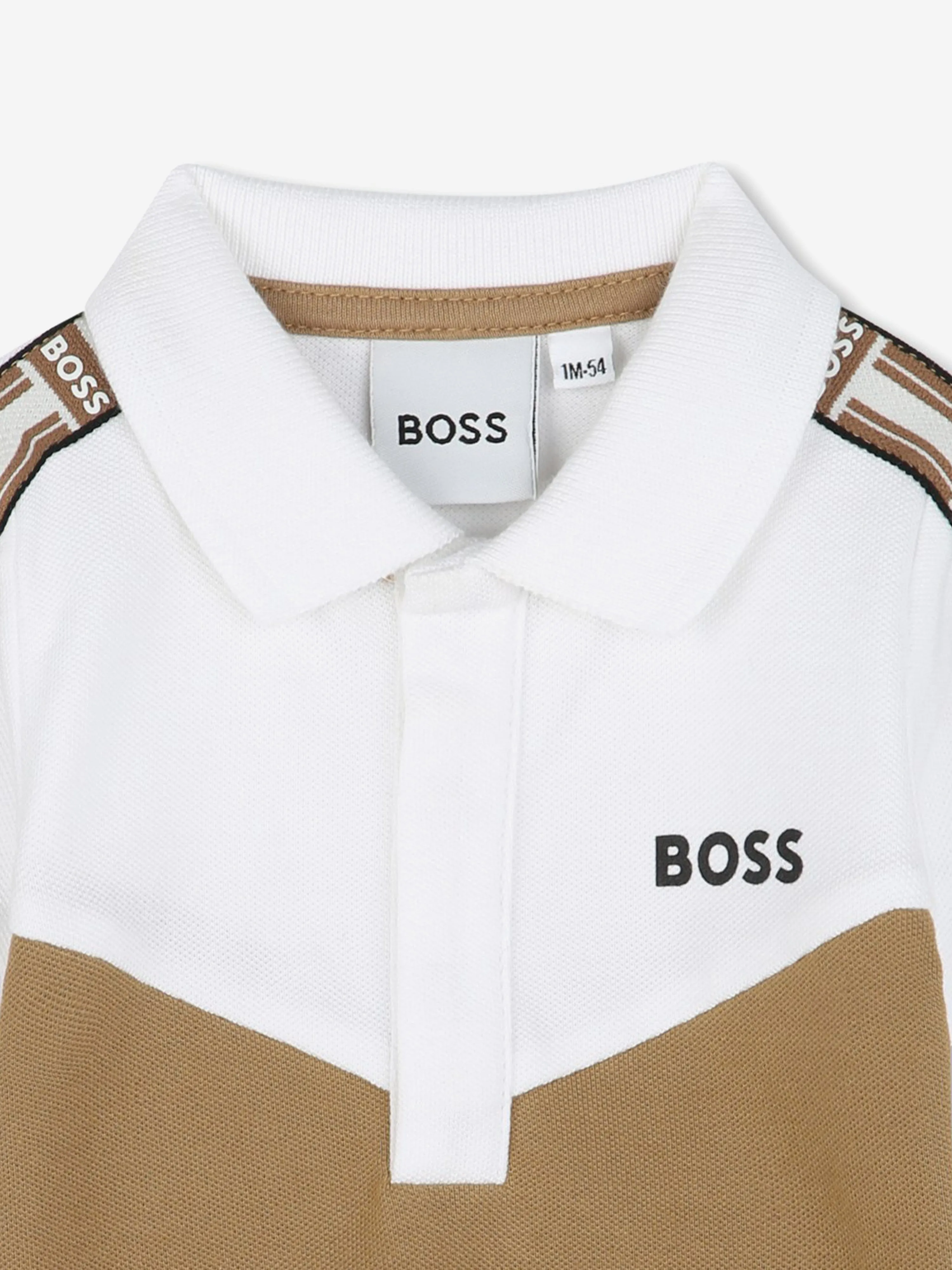 BOSS Baby Boys Logo Polo-Shirt in Weiß