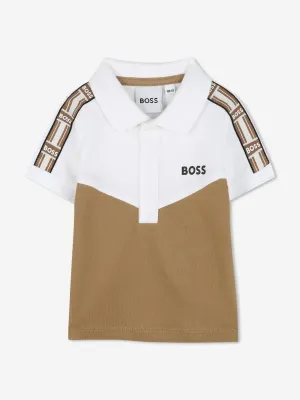 BOSS Baby Boys Logo Polo-Shirt in Weiß