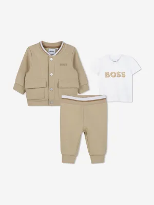 BOSS Baby Jungen Tracksuit-Set in Beige
