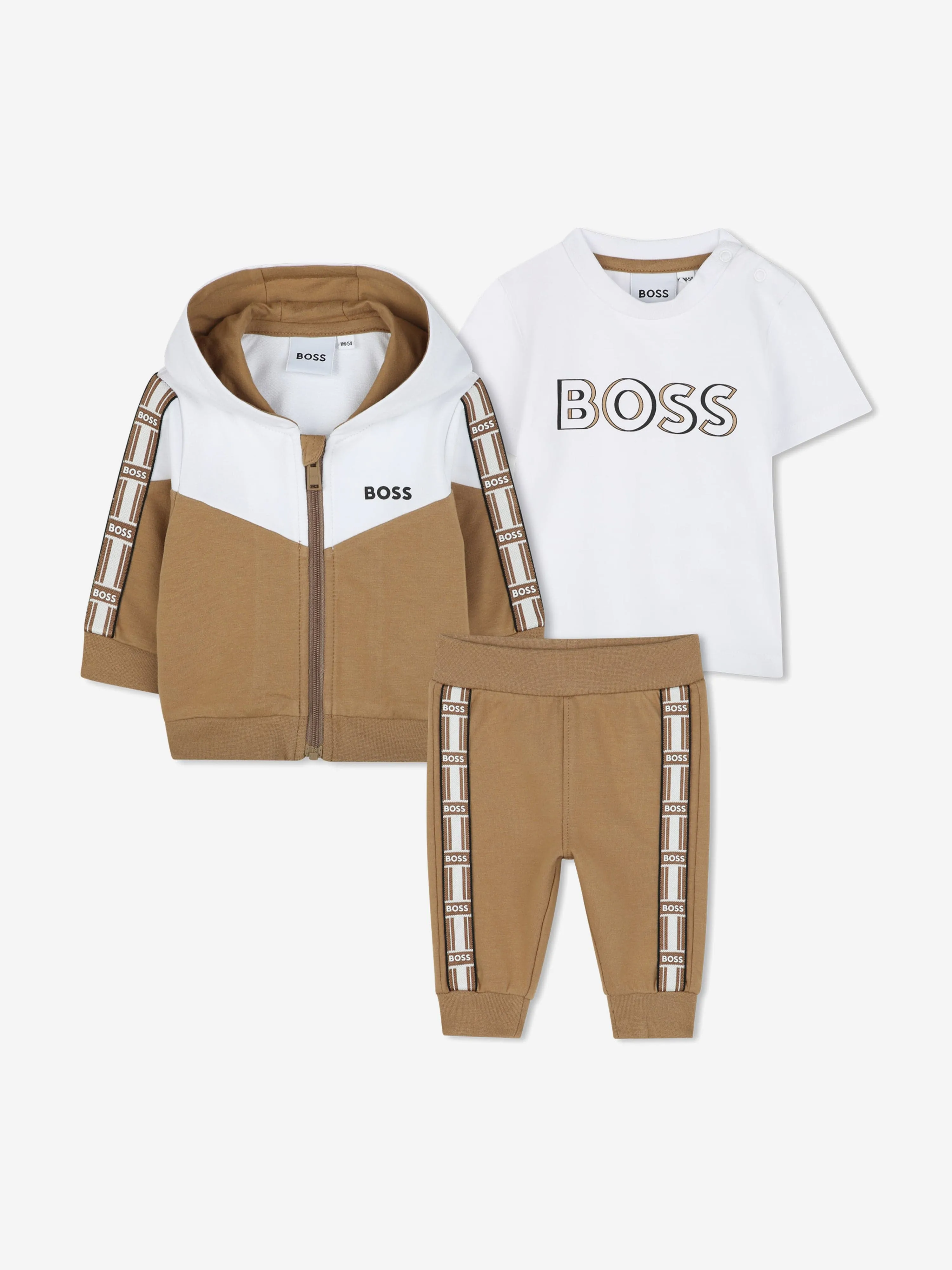 BOSS Baby Jungen Tracksuit-Set in Braun