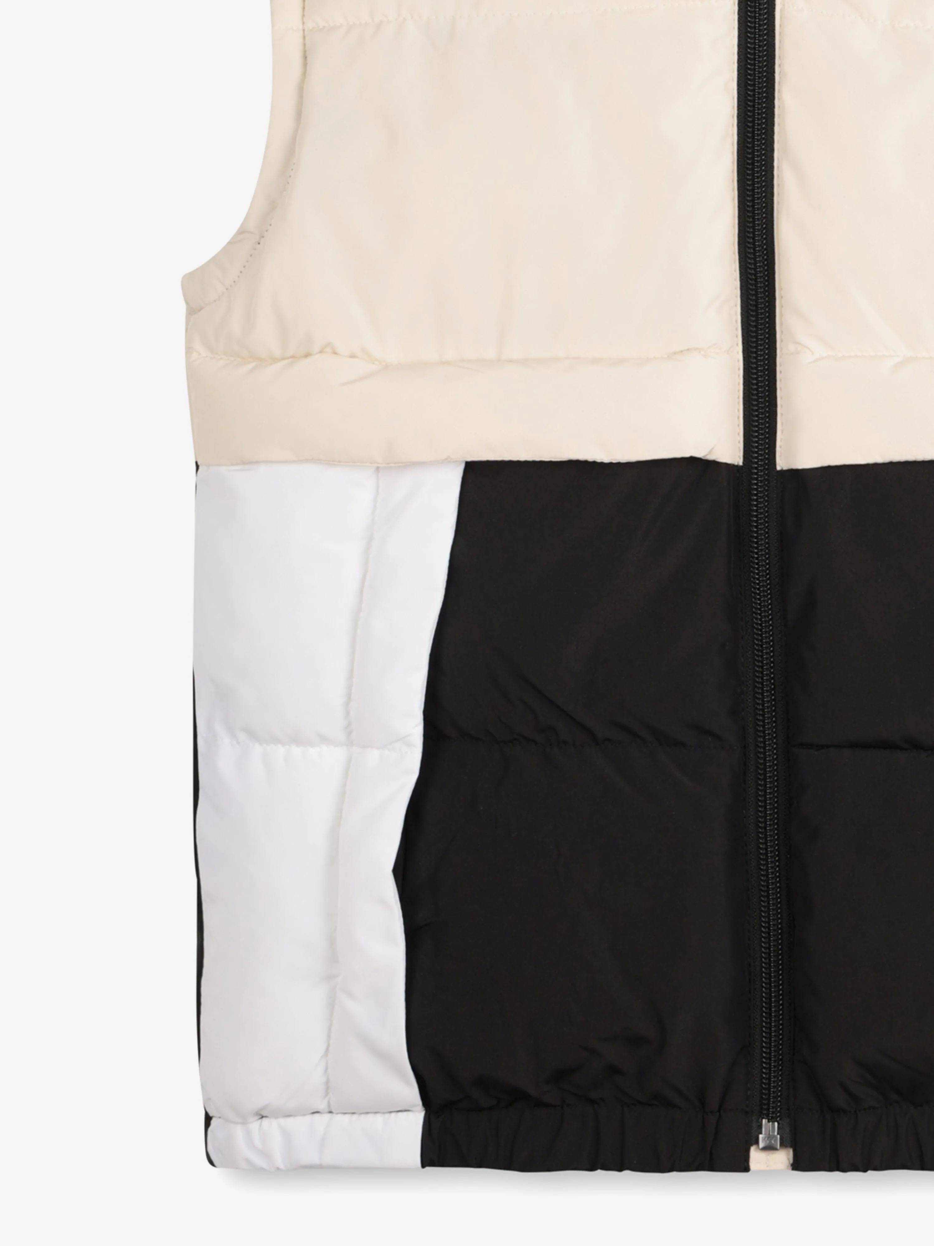 BOSS Boys Down Colourblock Gilet in Beige