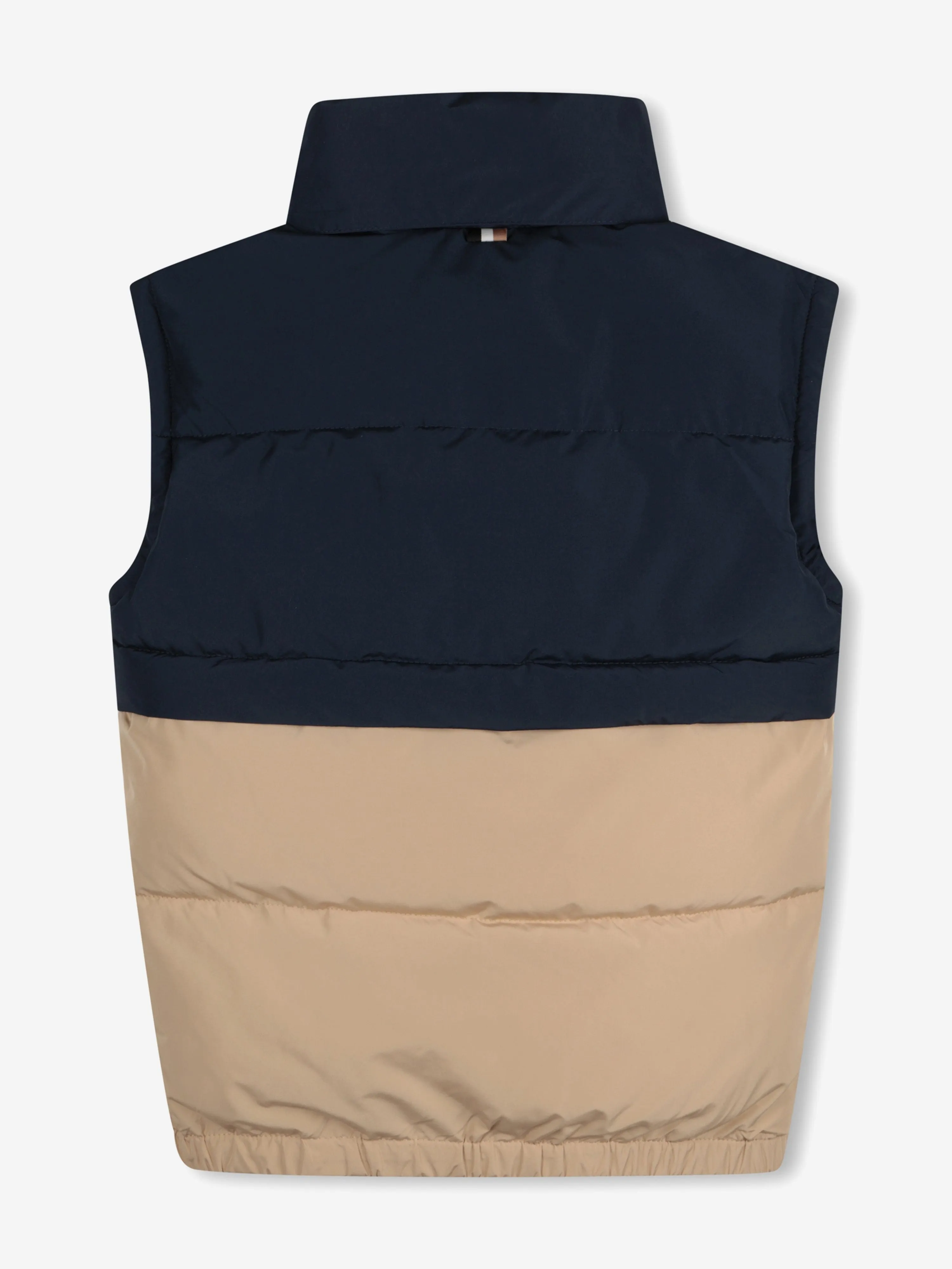 BOSS Boys Down Colourblock Gilet in Marineblau