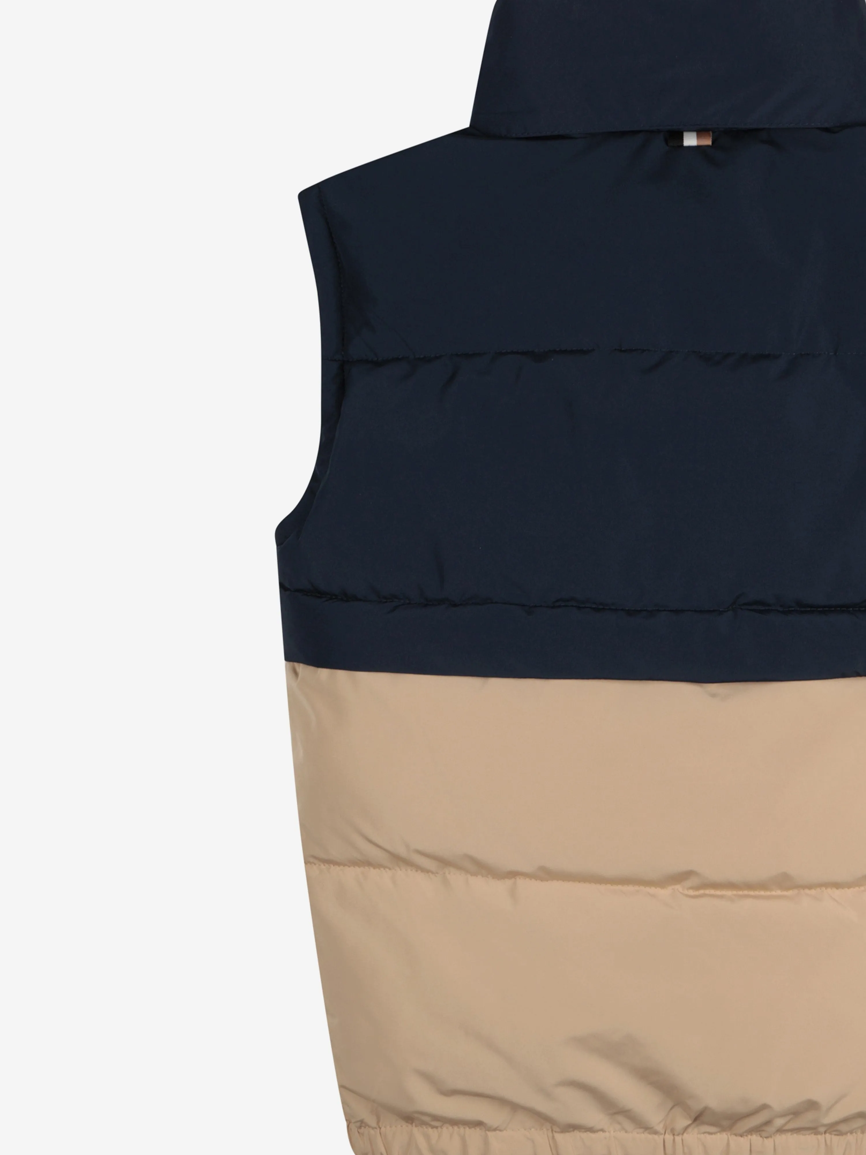 BOSS Boys Down Colourblock Gilet in Marineblau