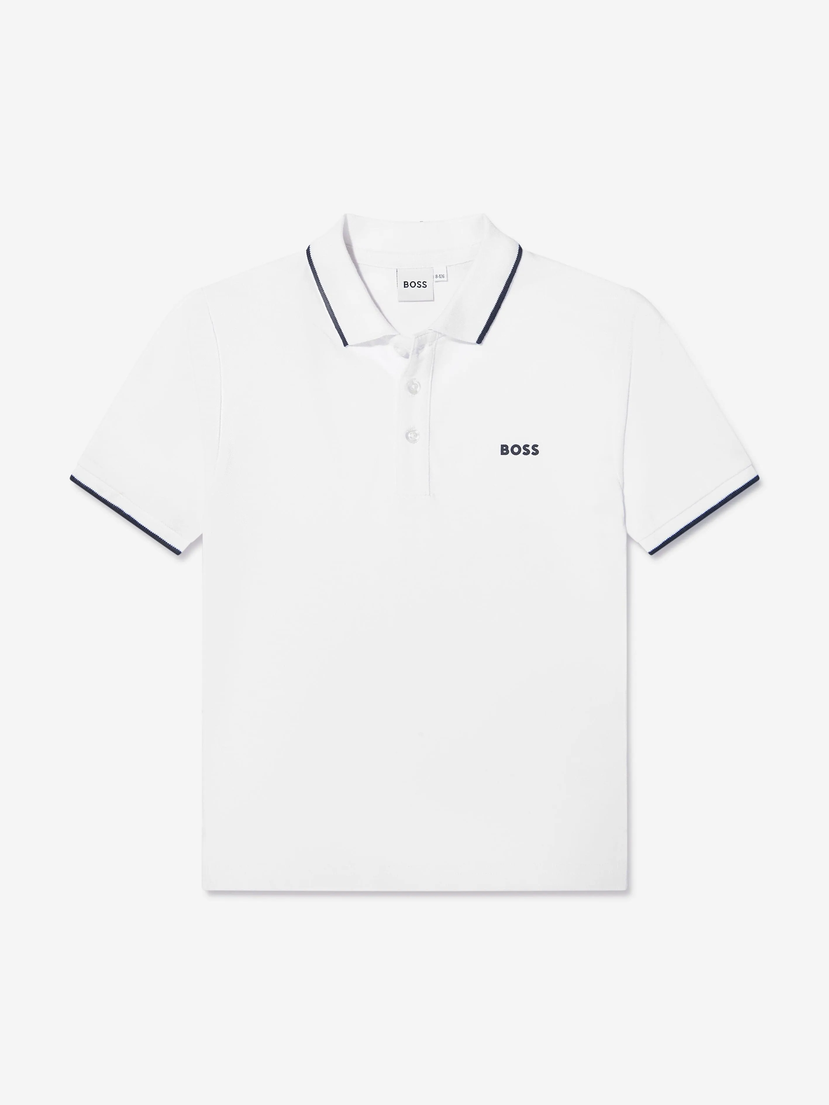 BOSS Boys Logo Polo-Shirt in Weiß