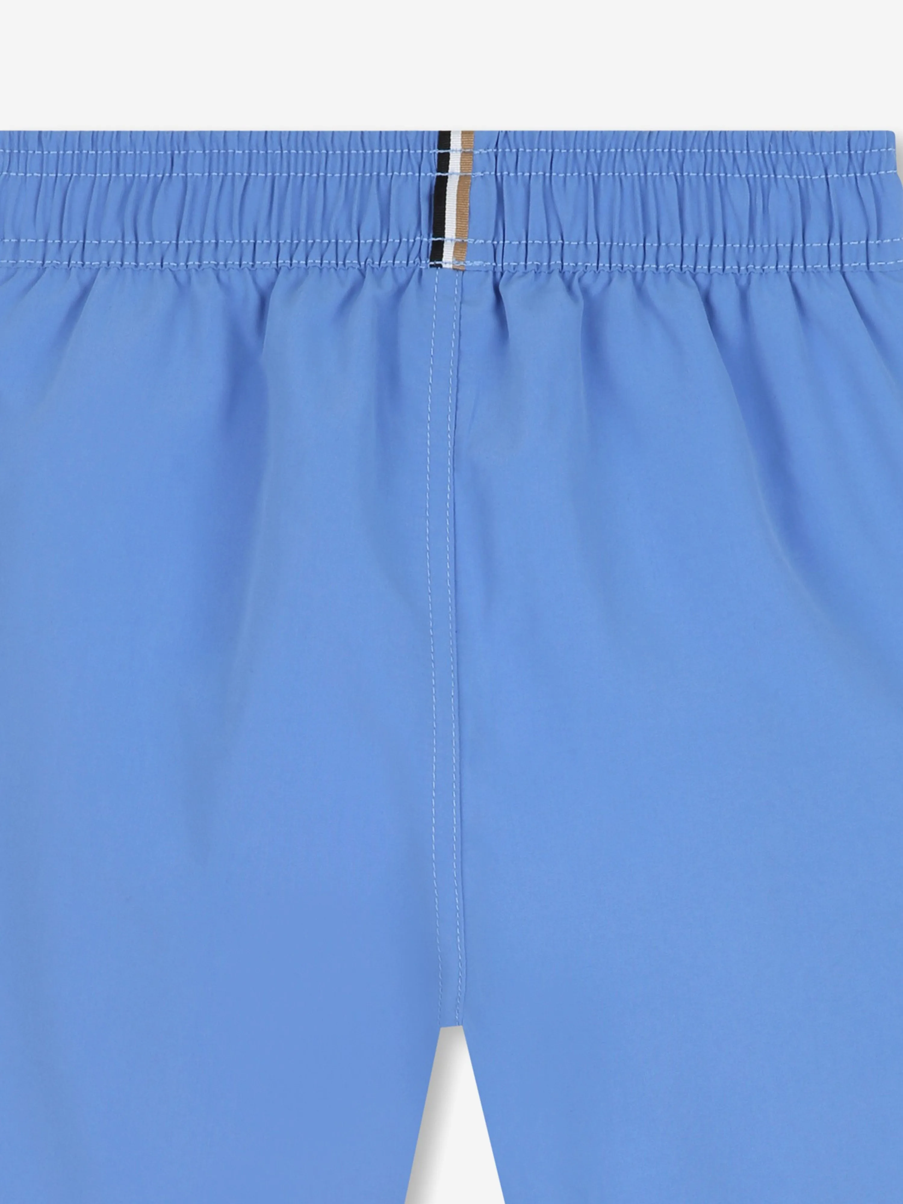 BOSS Boys Logo Print Badeshorts in Marineblau
