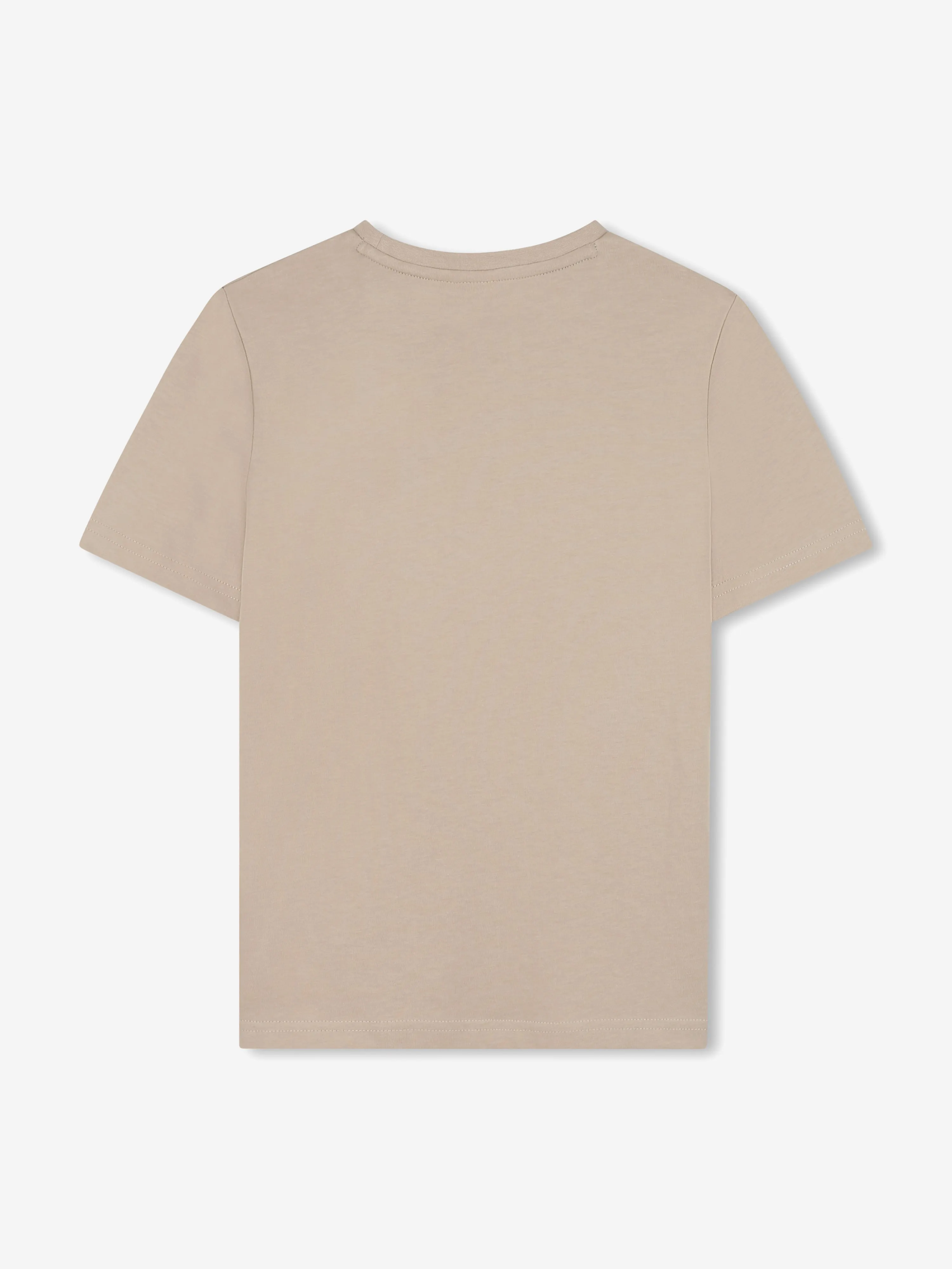 BOSS Boys Logo Print T-Shirt in Beige