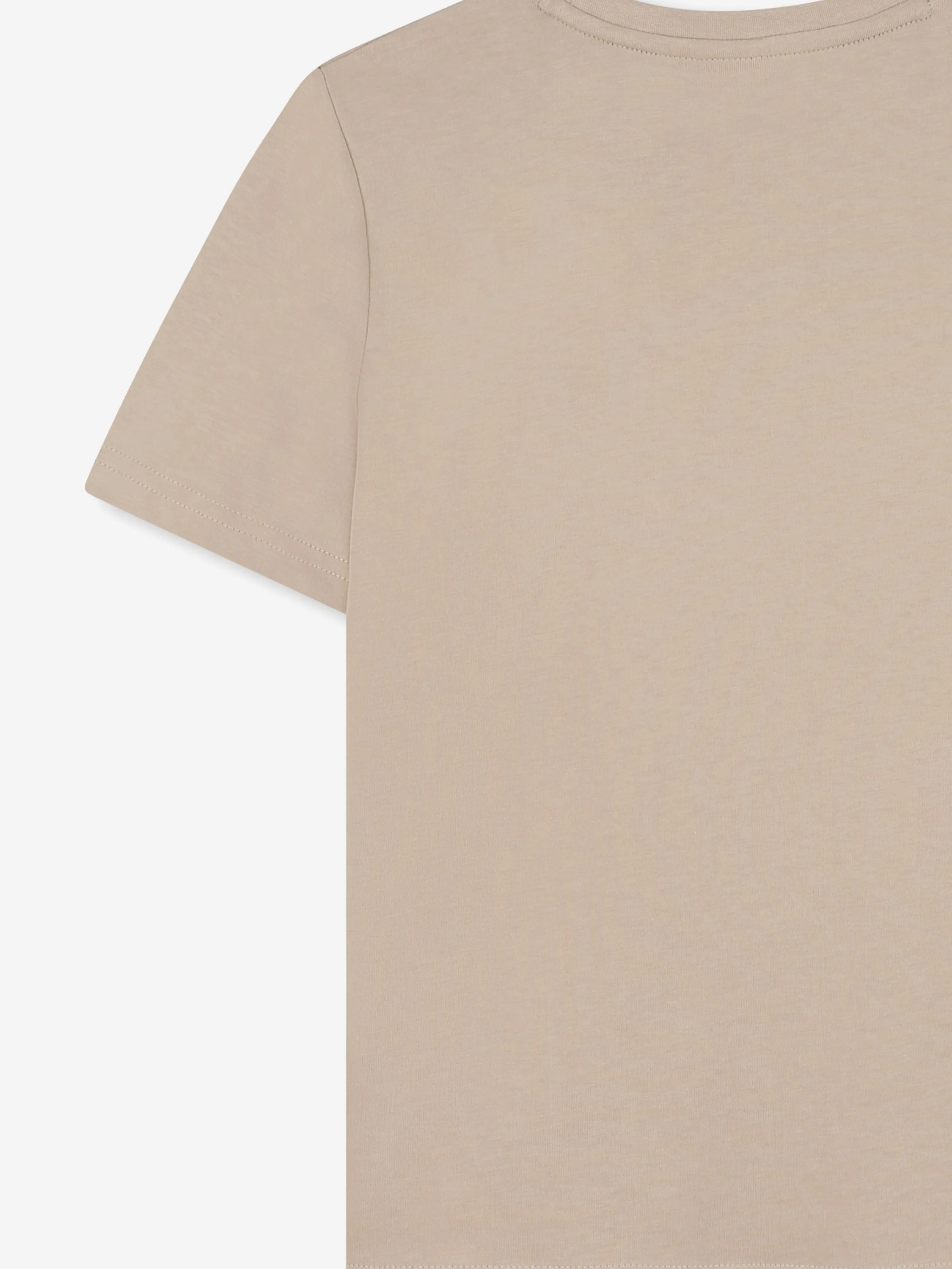 BOSS Boys Logo Print T-Shirt in Beige