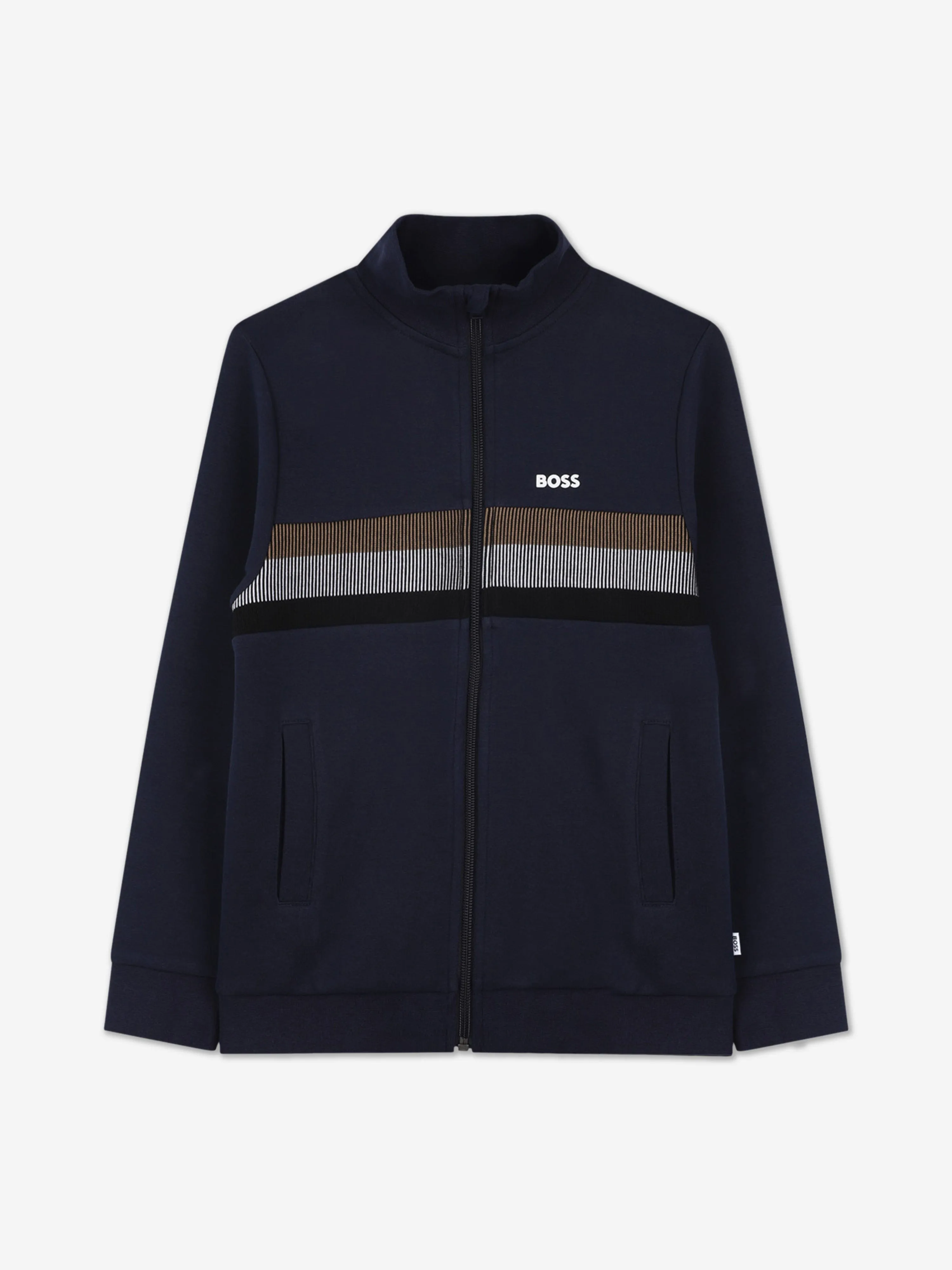 BOSS Boys Logo Print Tracksuit in Marineblau