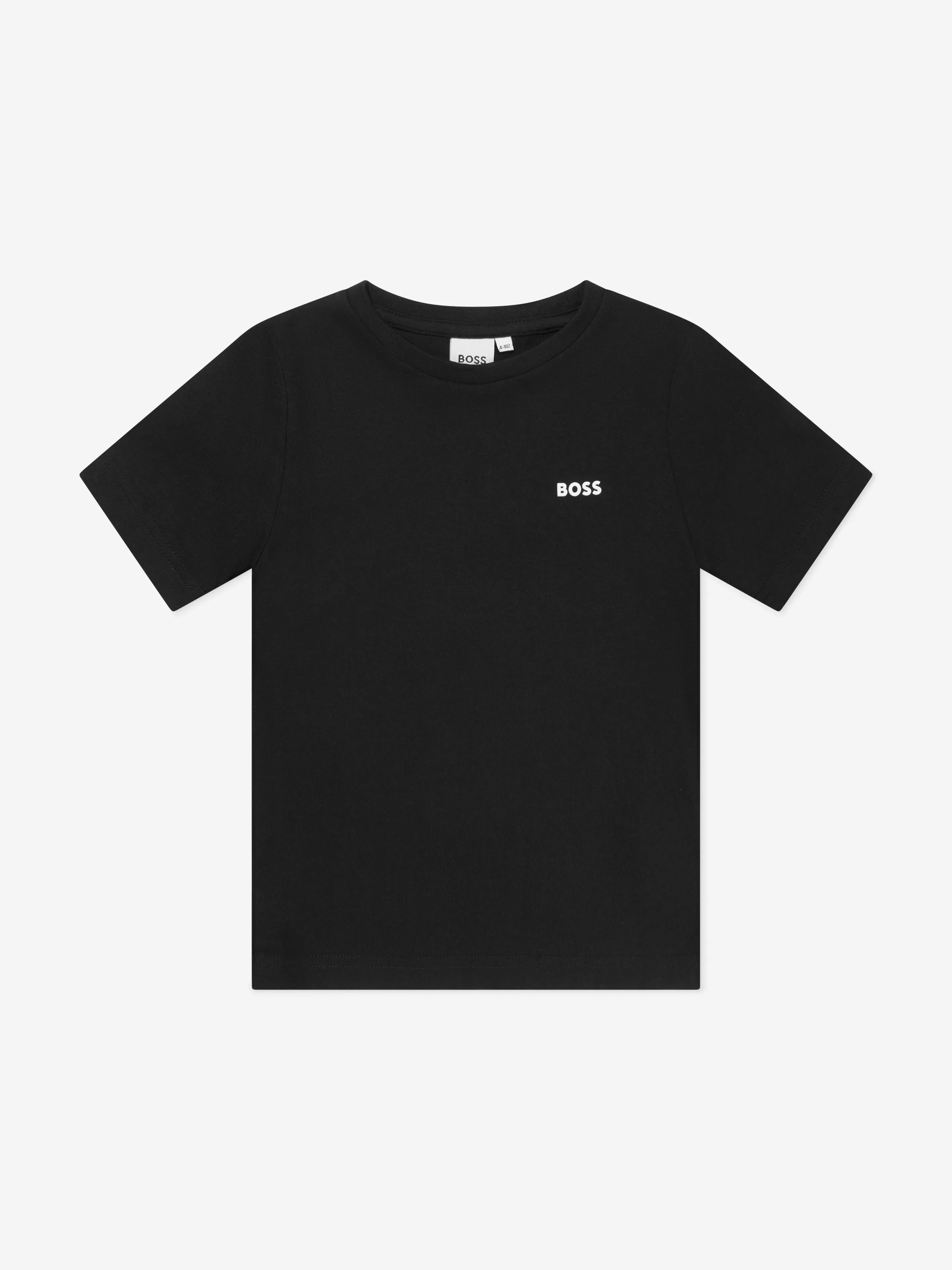 BOSS Boys Logo T-Shirt in Schwarz