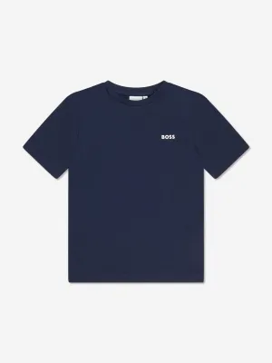 BOSS Boys Logo T-Shirt in Marineblau