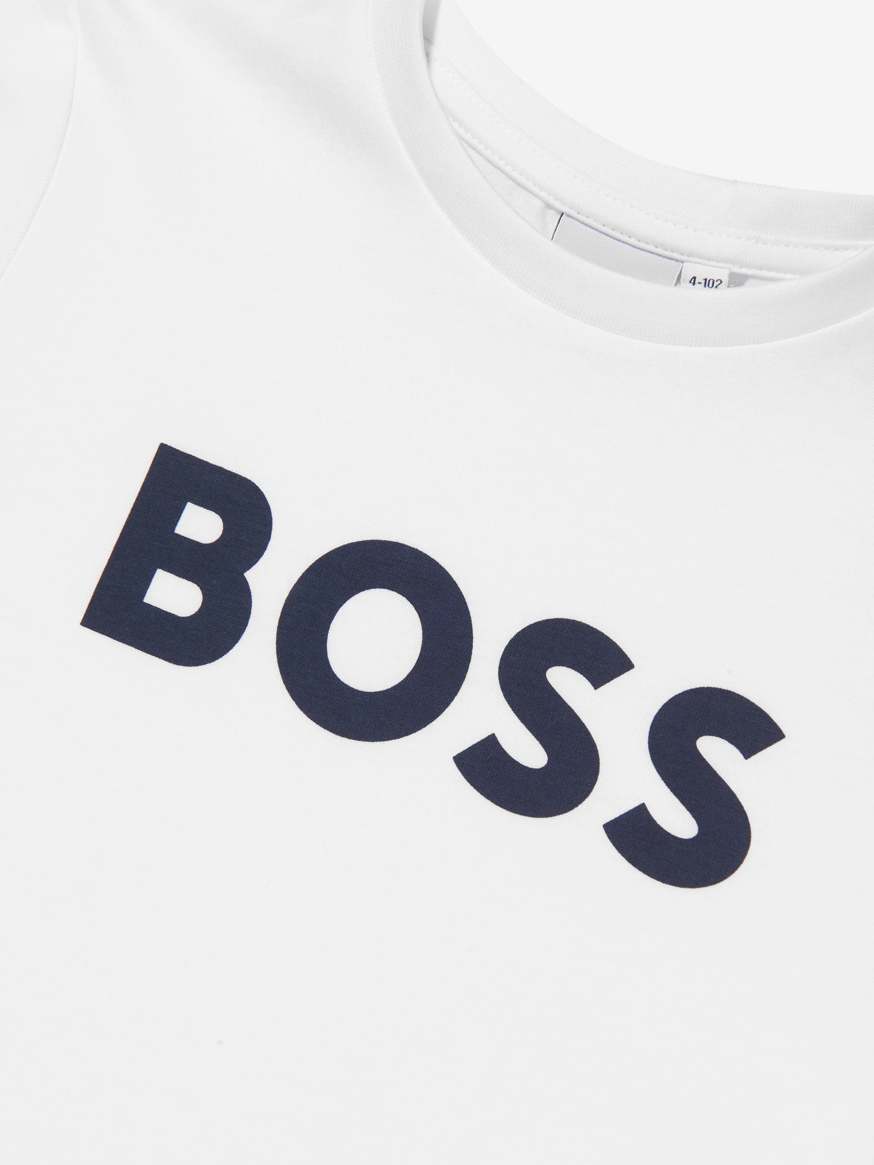 BOSS Boys Logo T-Shirt in Weiß