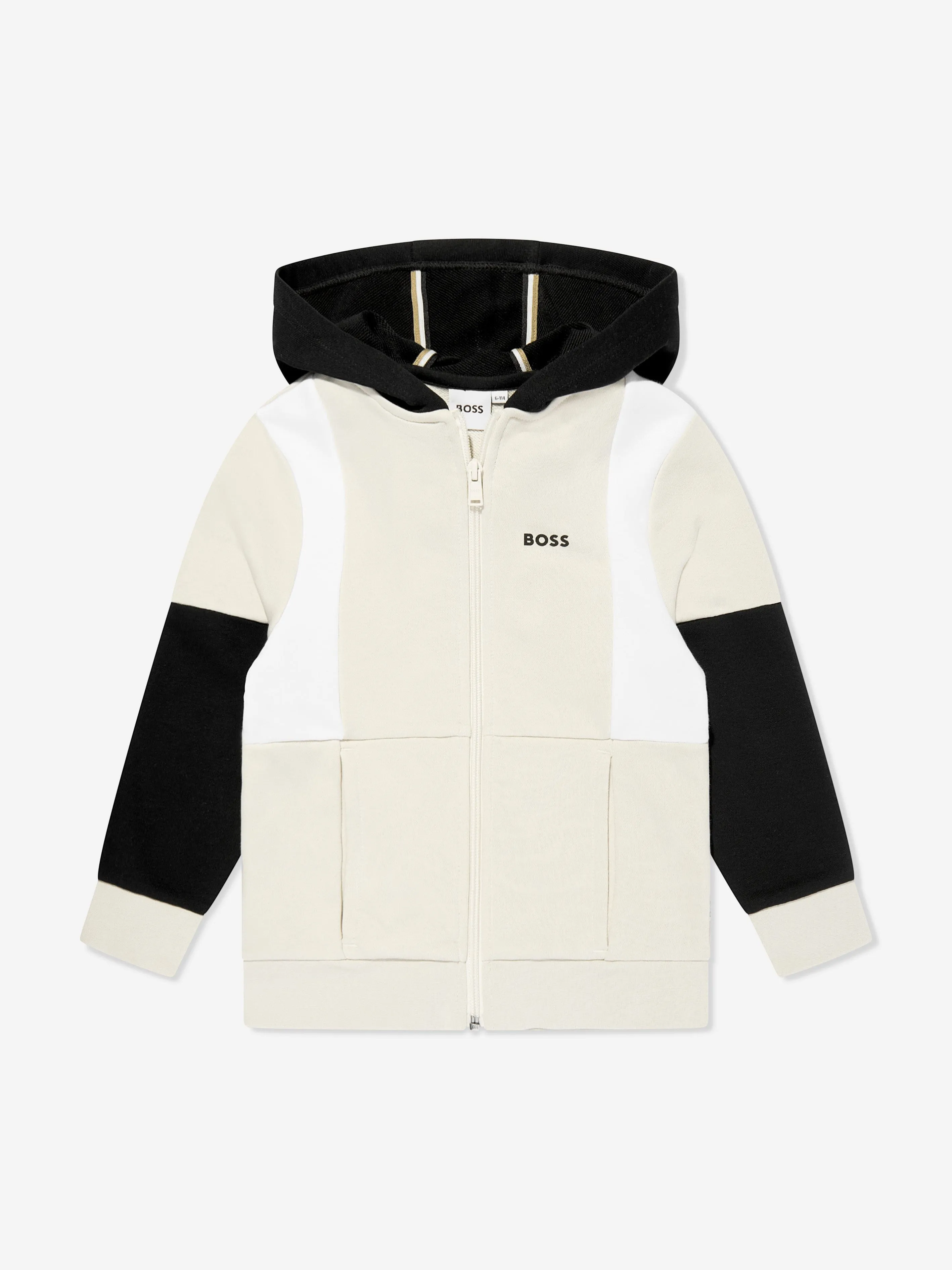 BOSS Boys Logo Trainingsanzug in Beige