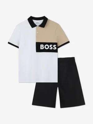BOSS Boys Kurzarm-Set in Schwarz