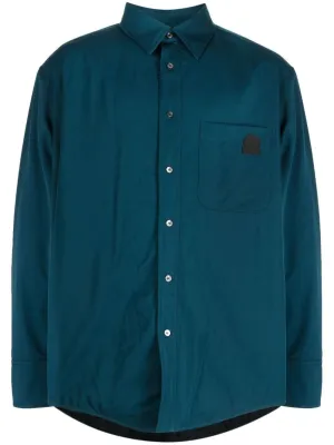 Box-Pleat Long-Sleeved Shirt winter jackets clearance