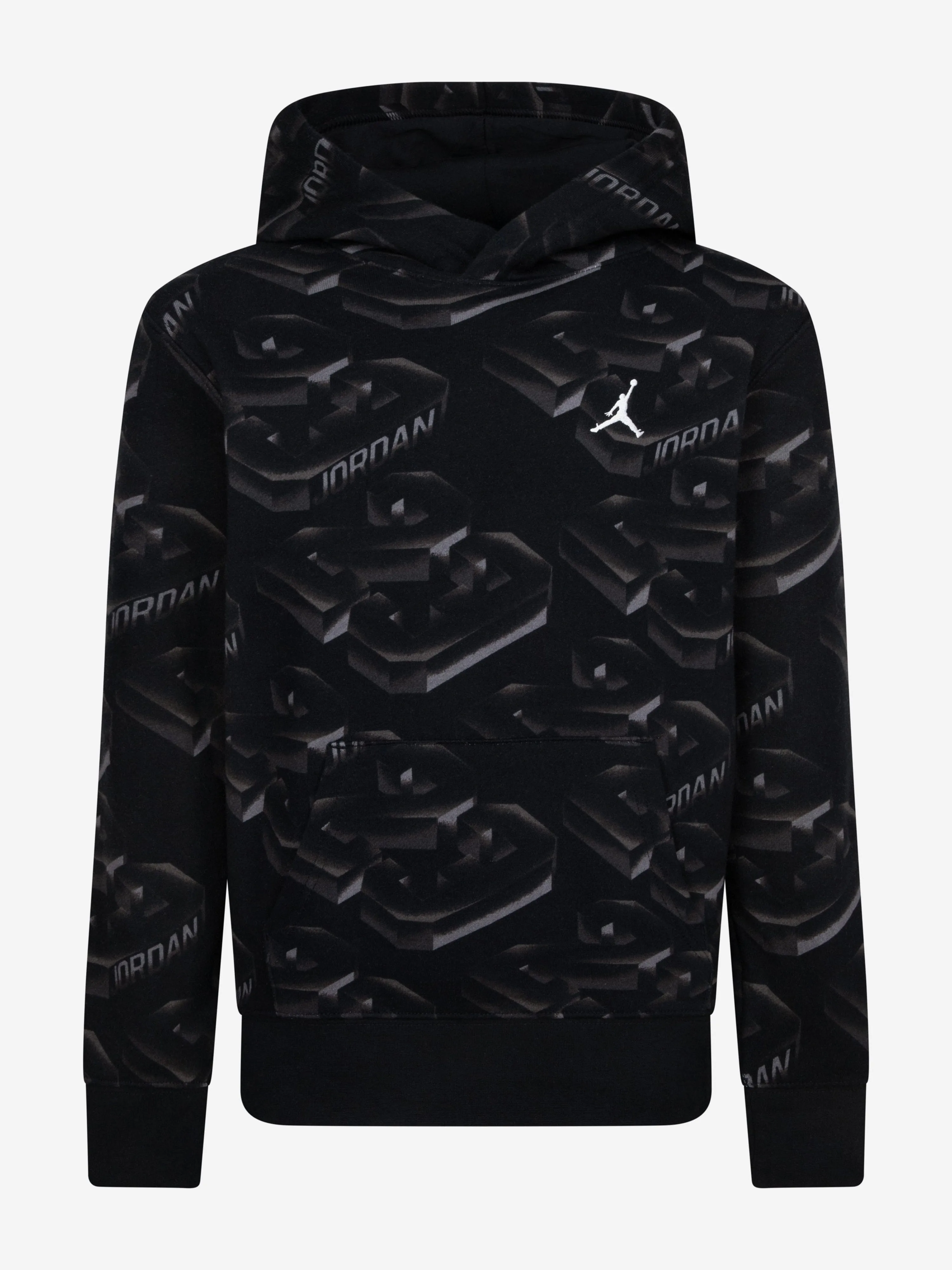Jungen 23 Verblassender Hoodie in Schwarz