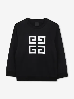 Boys 4G Logo Sweatshirt in Schwarz