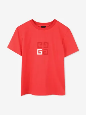 Boys 4G Logo T-Shirt in Rot