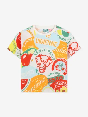 Jungen T-Shirt mit Aufnäherdruck in Mehrfarben