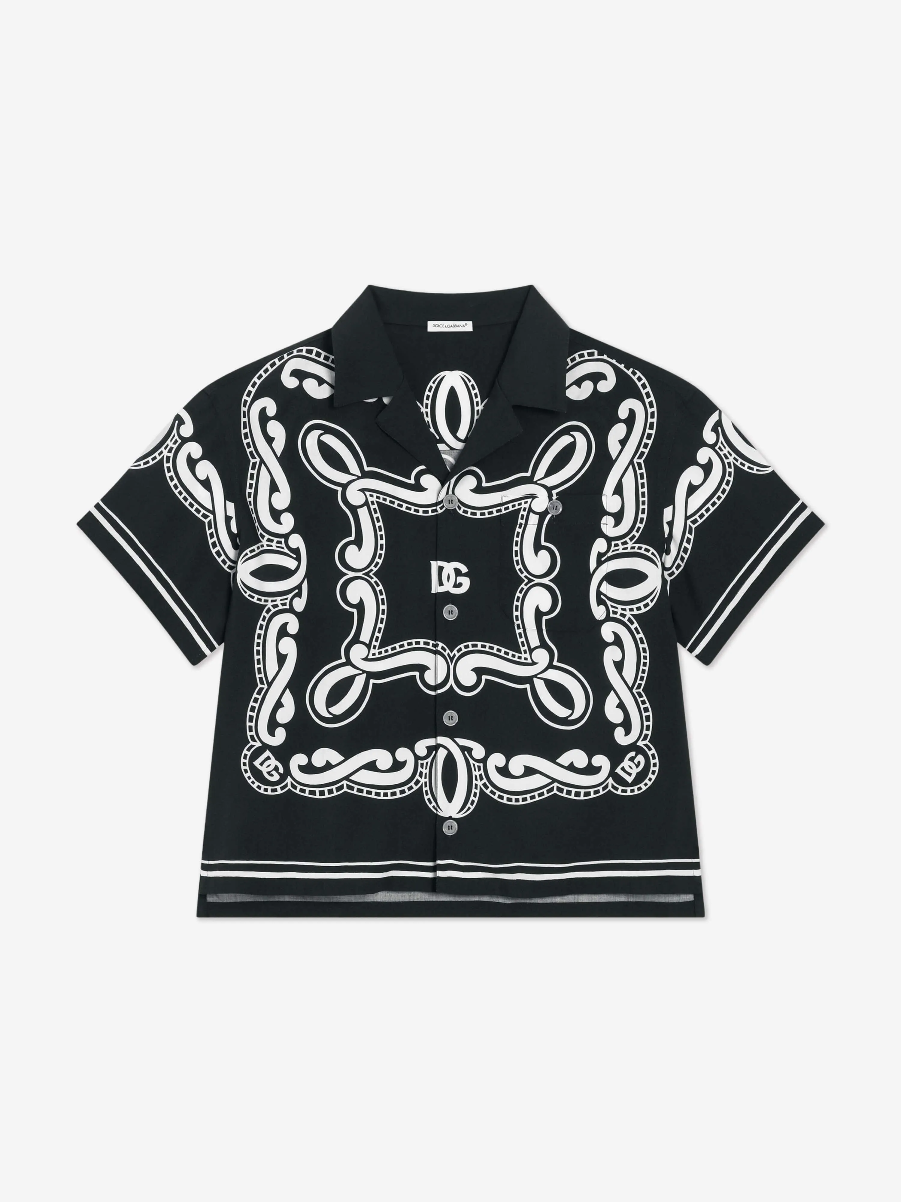 Jungen Bandana-Print-Shirt in Schwarz
