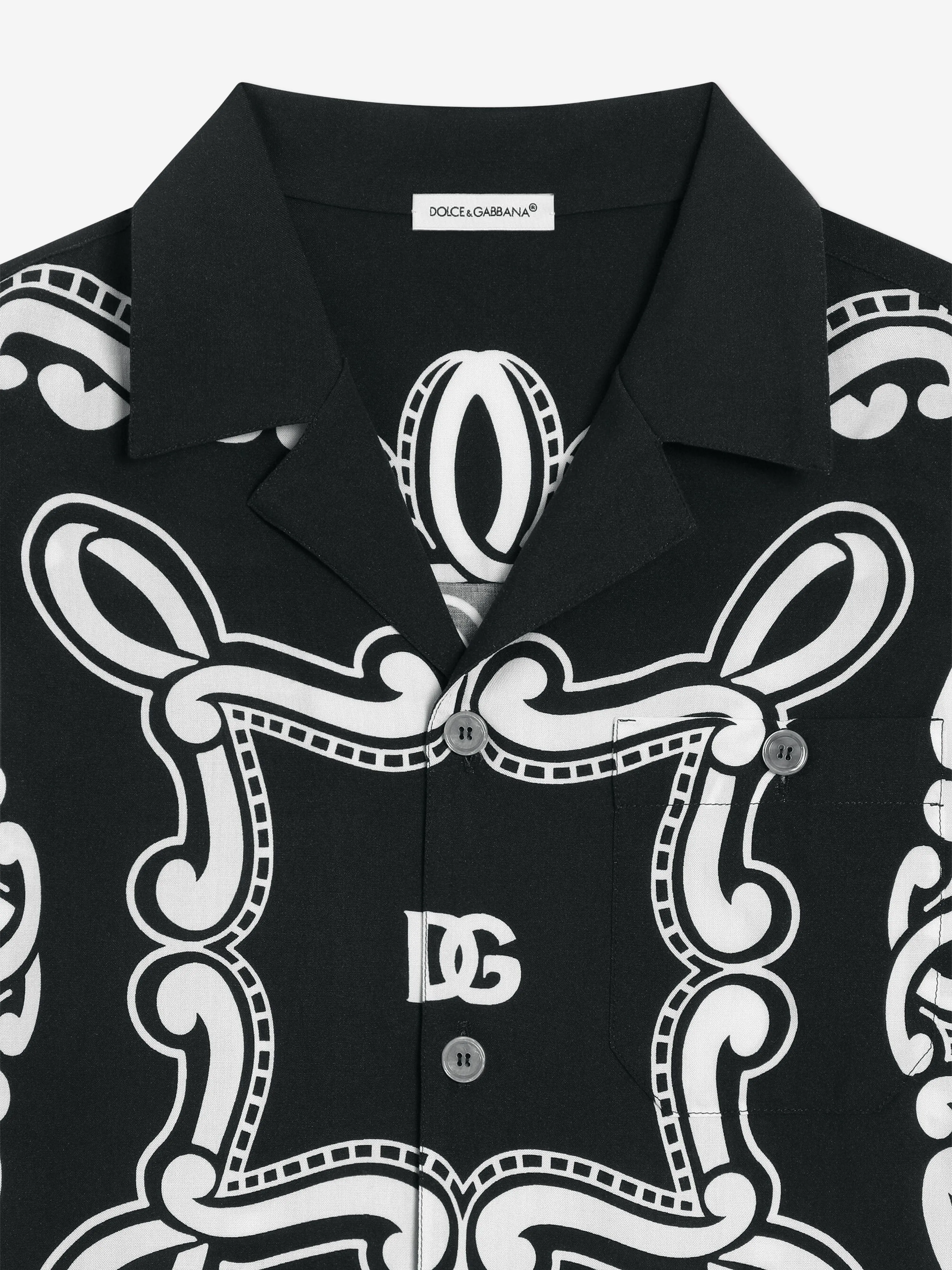 Jungen Bandana-Print-Shirt in Schwarz
