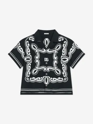Jungen Bandana-Print-Shirt in Schwarz