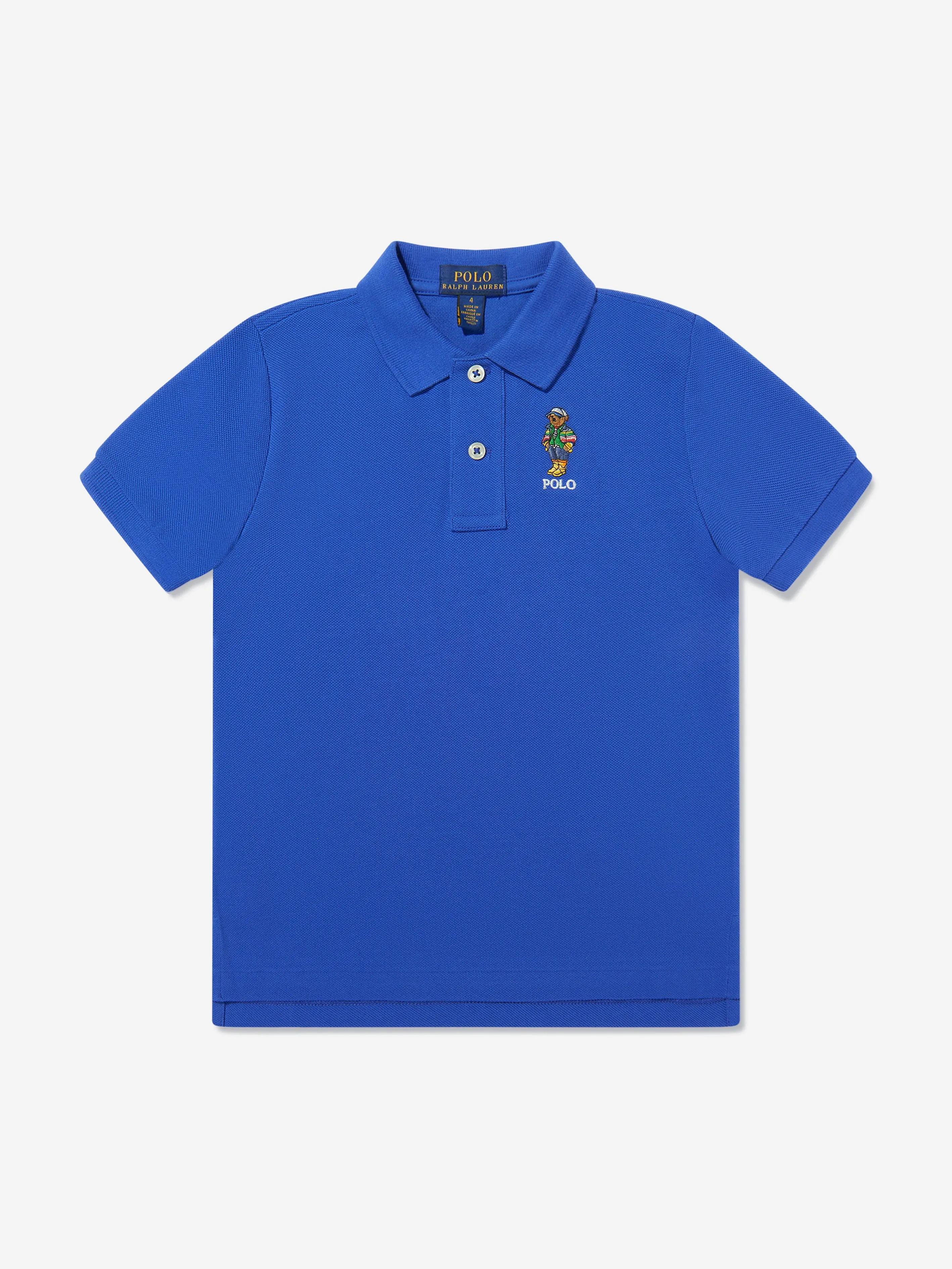 Jungen Bär Polo-Shirt in Blau
