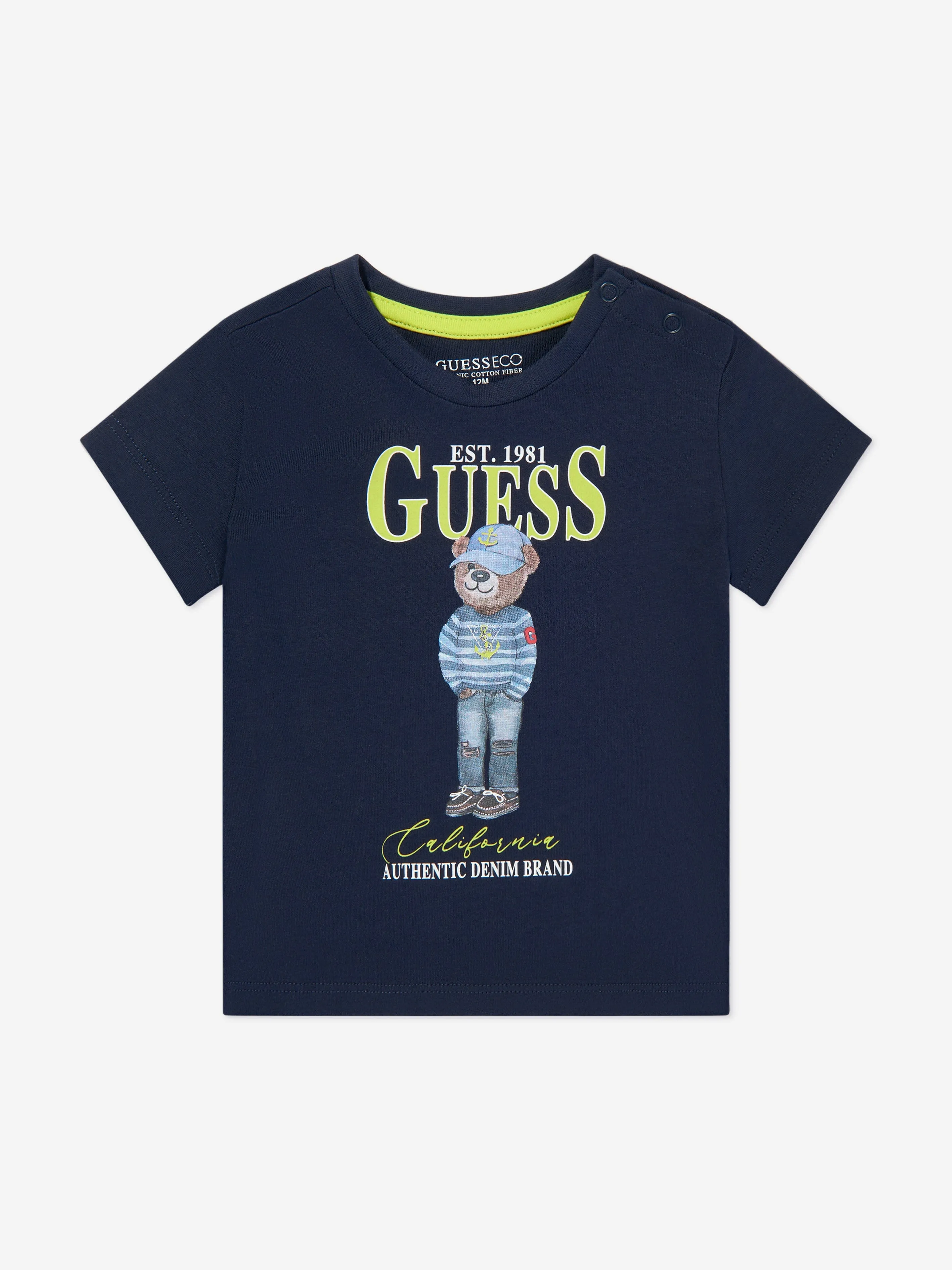Jungen Bär T-Shirt in Marineblau