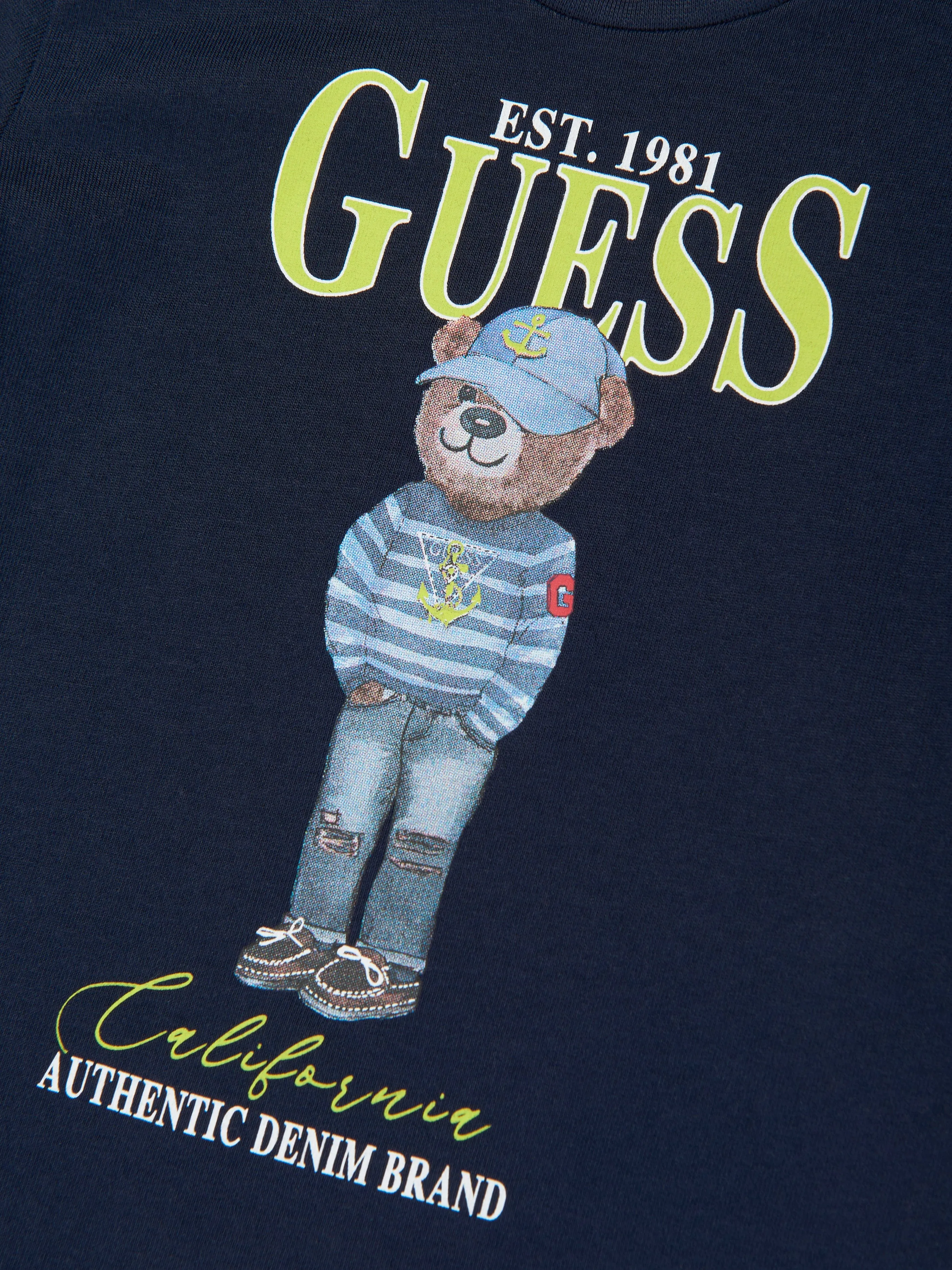 Jungen Bär T-Shirt in Marineblau